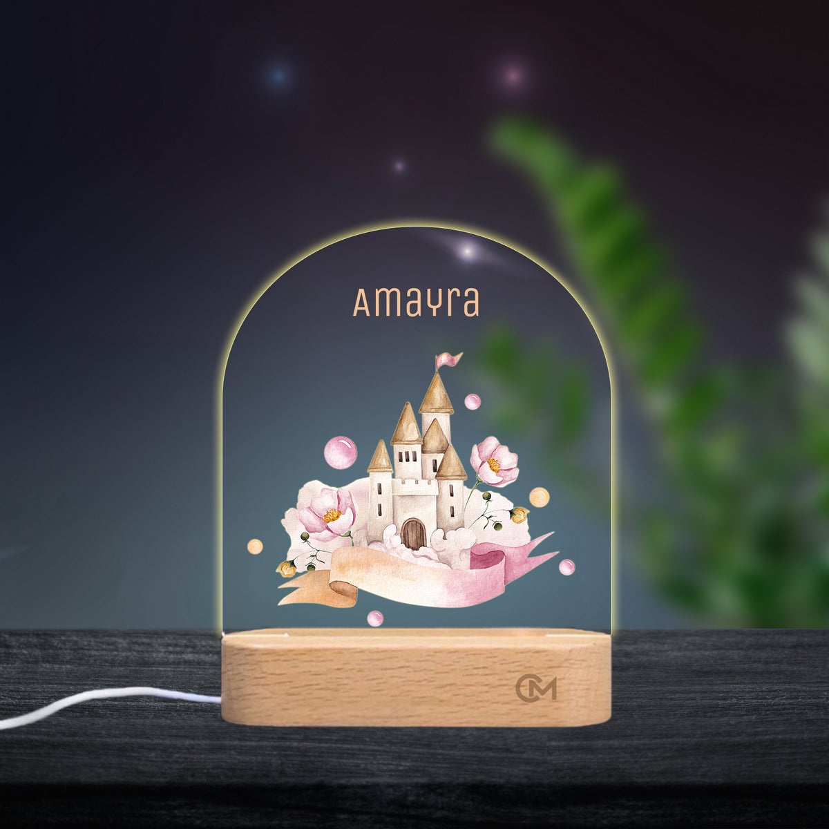 Customised LED Acrylic Night Lamp - Princess Castle