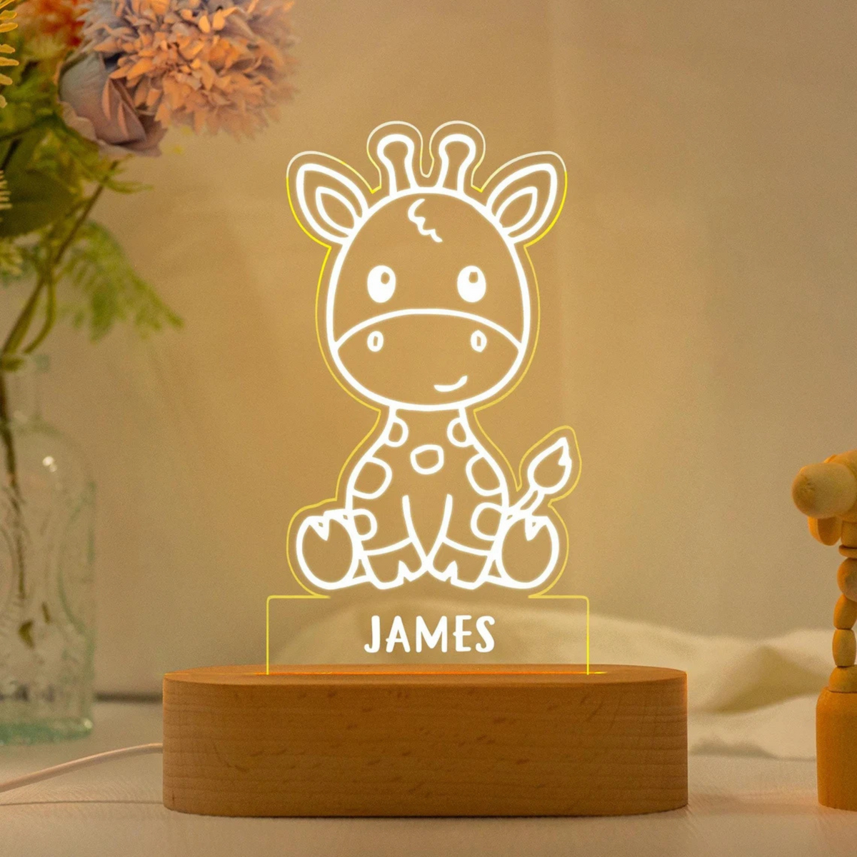 Customised LED Acrylic Night Lamp - Giraffe