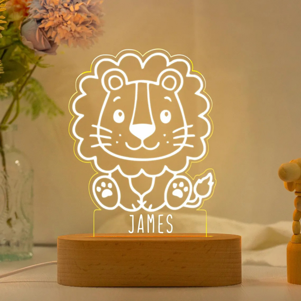 Customised LED Acrylic Night Lamp - Lion King