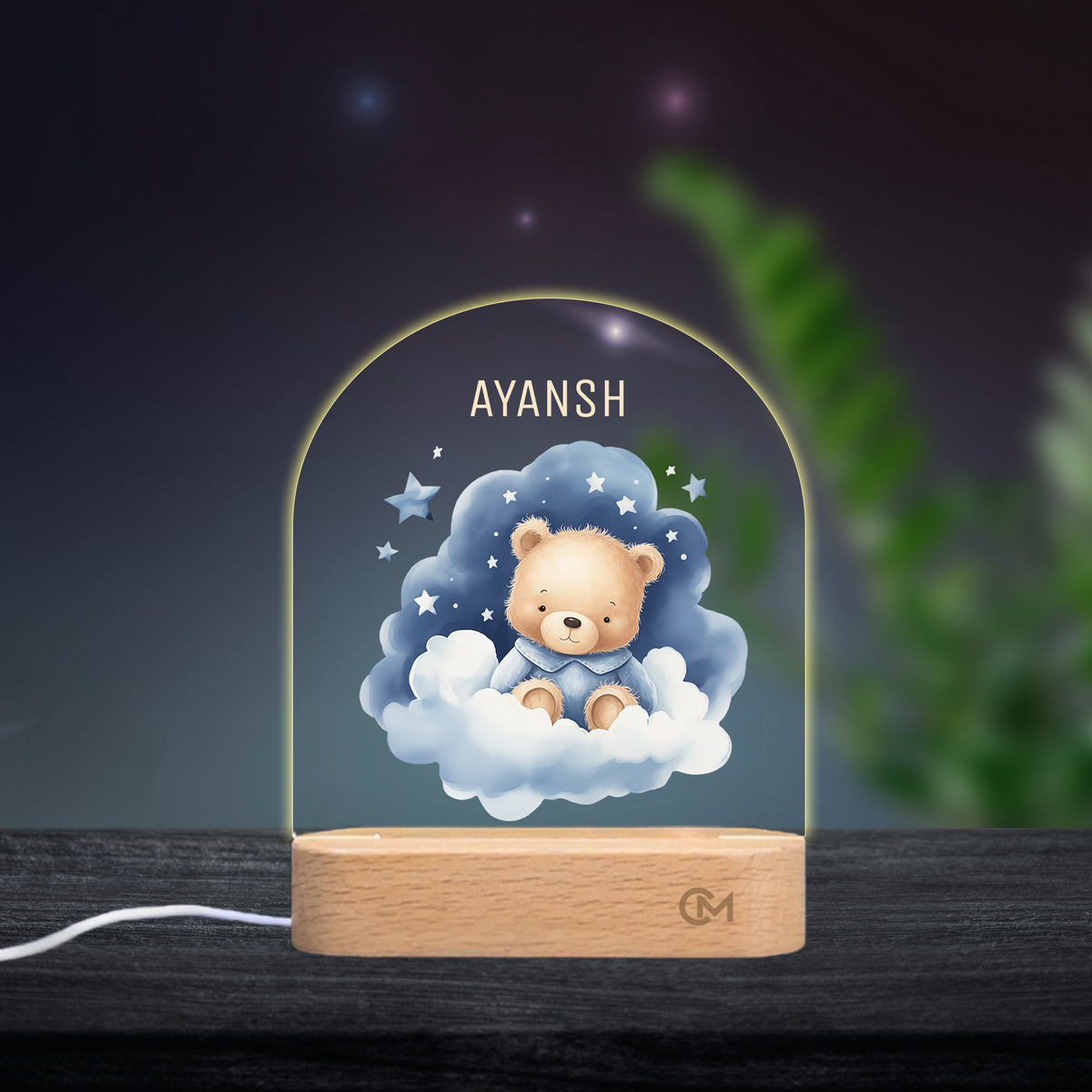 Customised LED Acrylic Night Lamp - Teddy Bear in Dreams