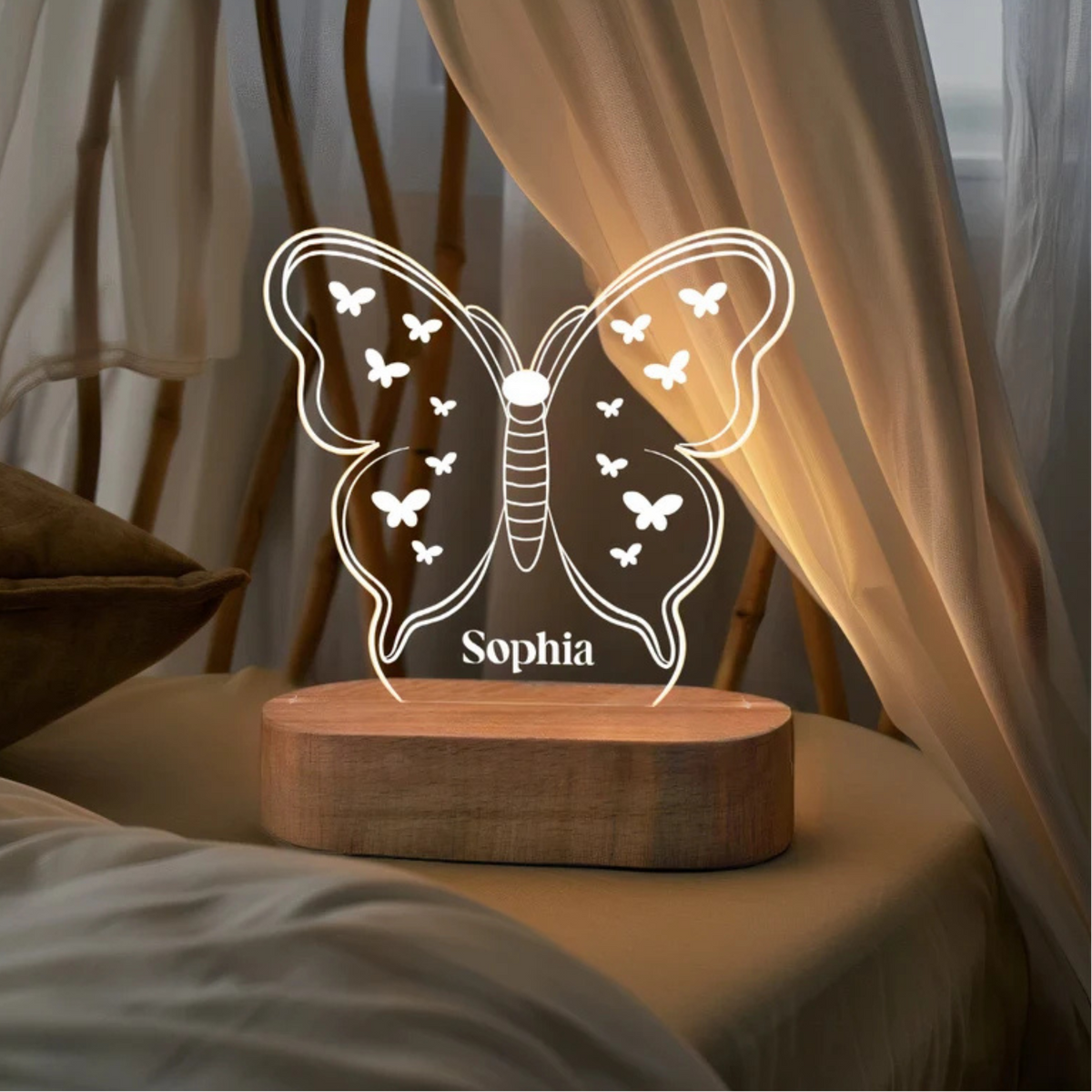 Customised LED Acrylic Night Lamp - Butterfly