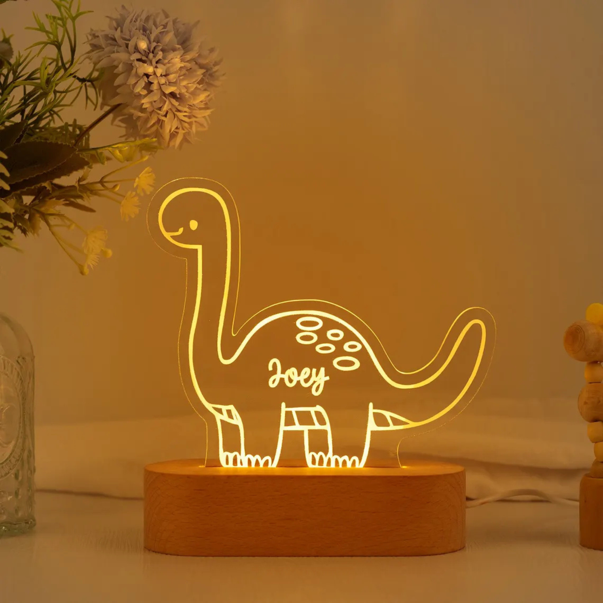 Customised LED Acrylic Night Lamp - My Big Dino