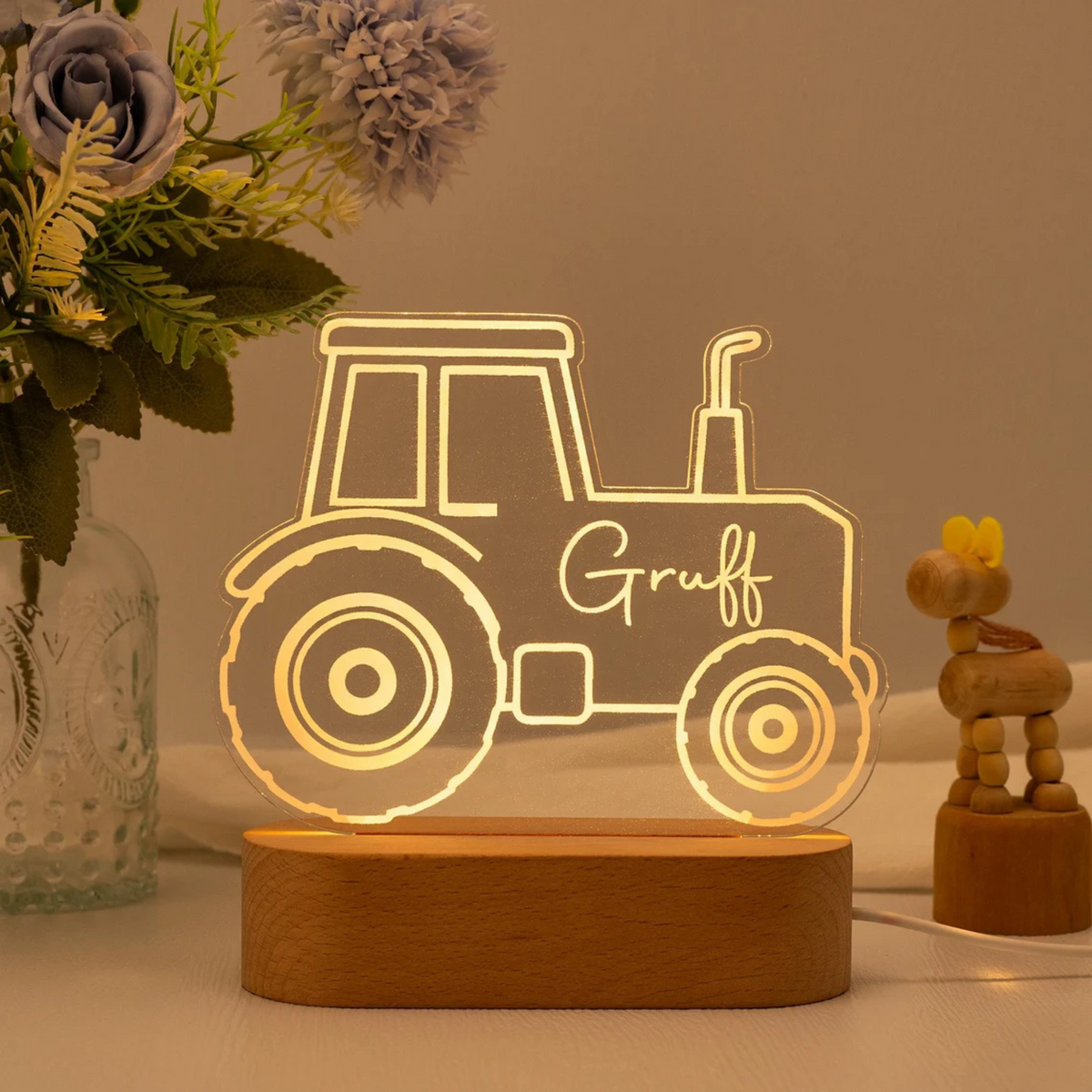 Customised LED Acrylic Night Lamp - My Big Tractor