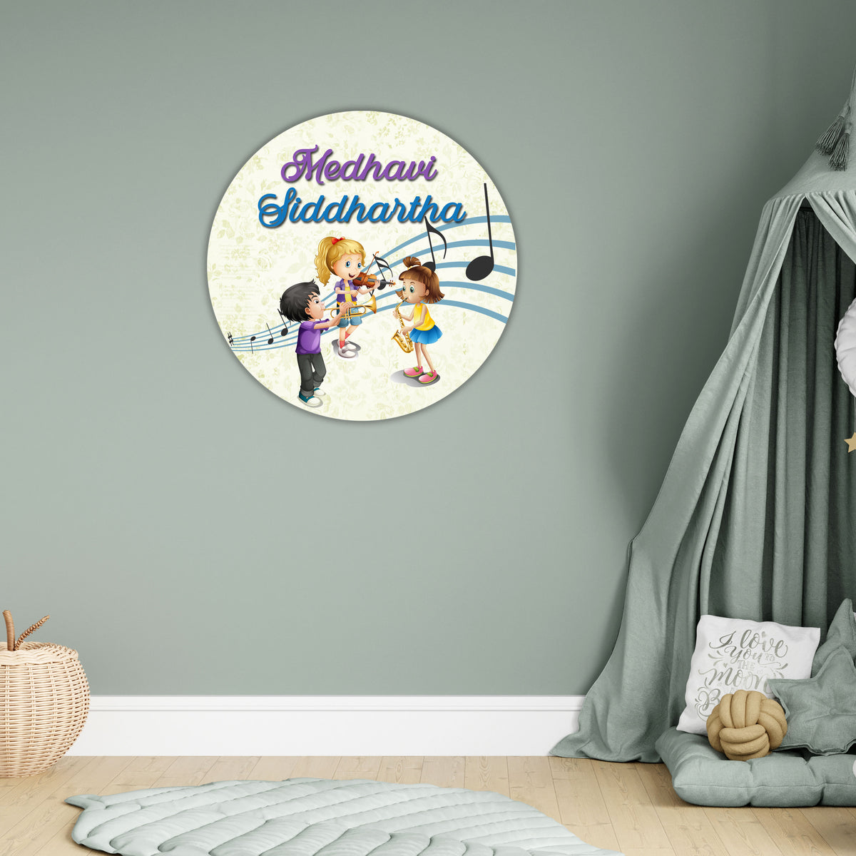 Kids Name Plate 2 Layer - Singer