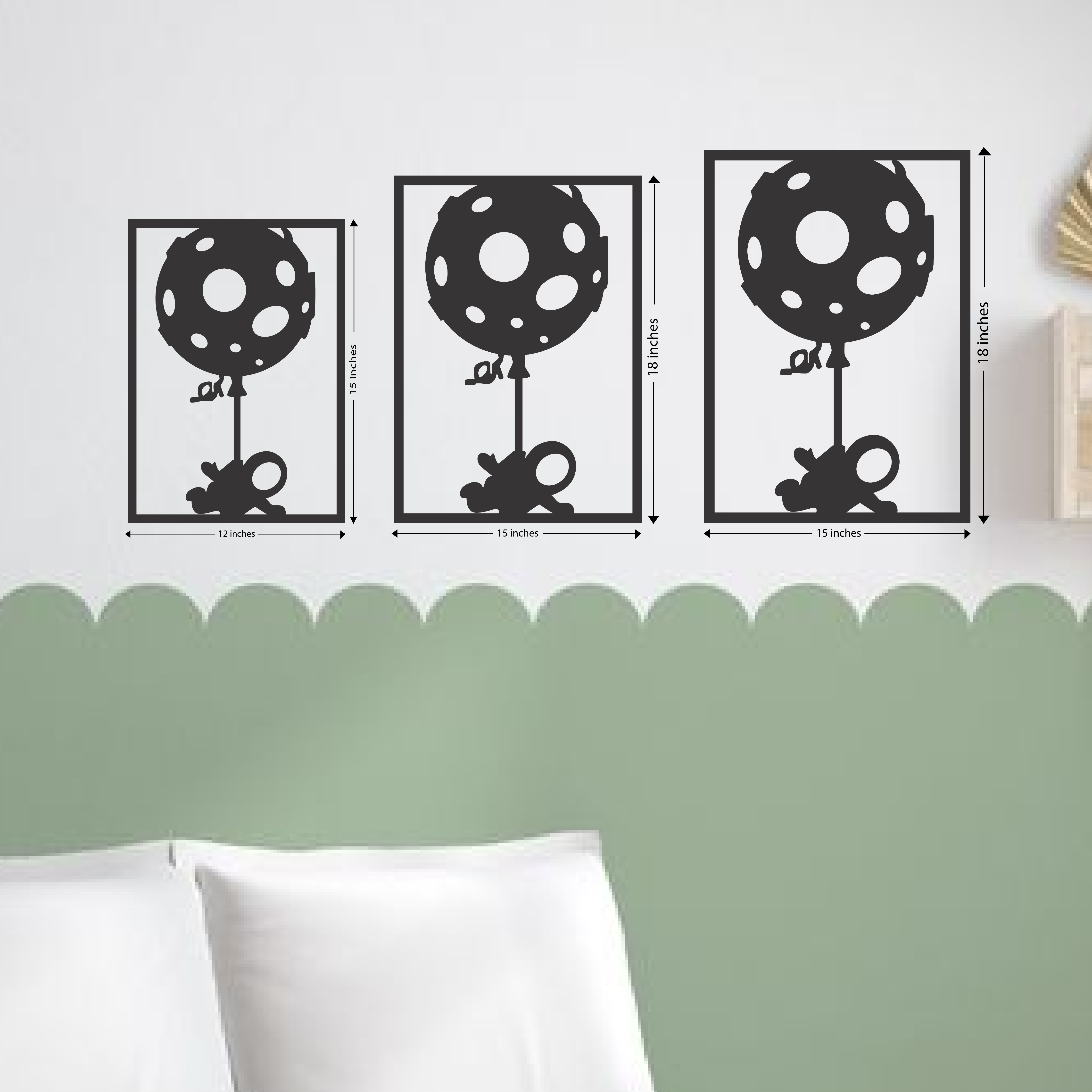 Wood Wall Cutouts -  Balloons