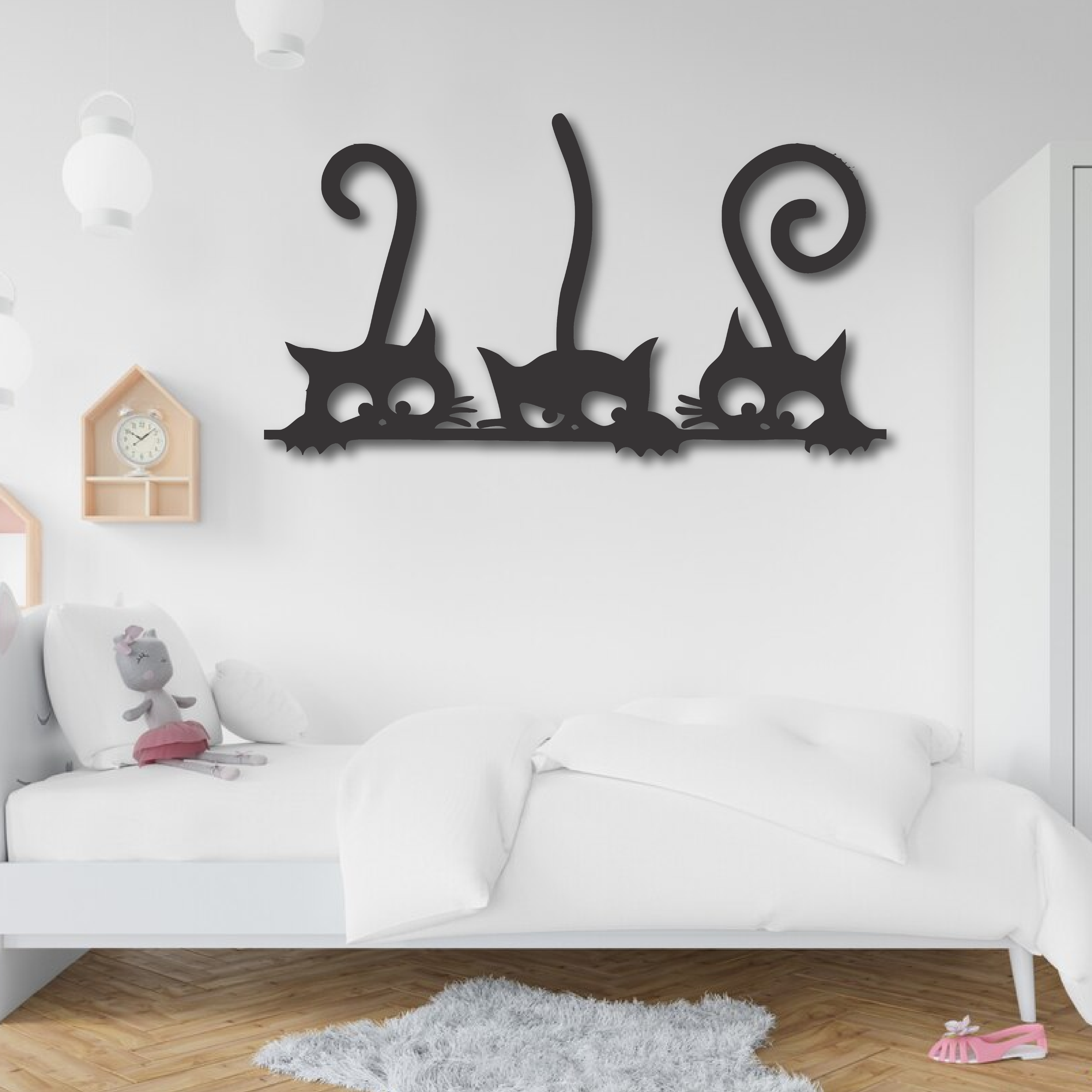 Wood Wall Cutouts -  Hide & Cat