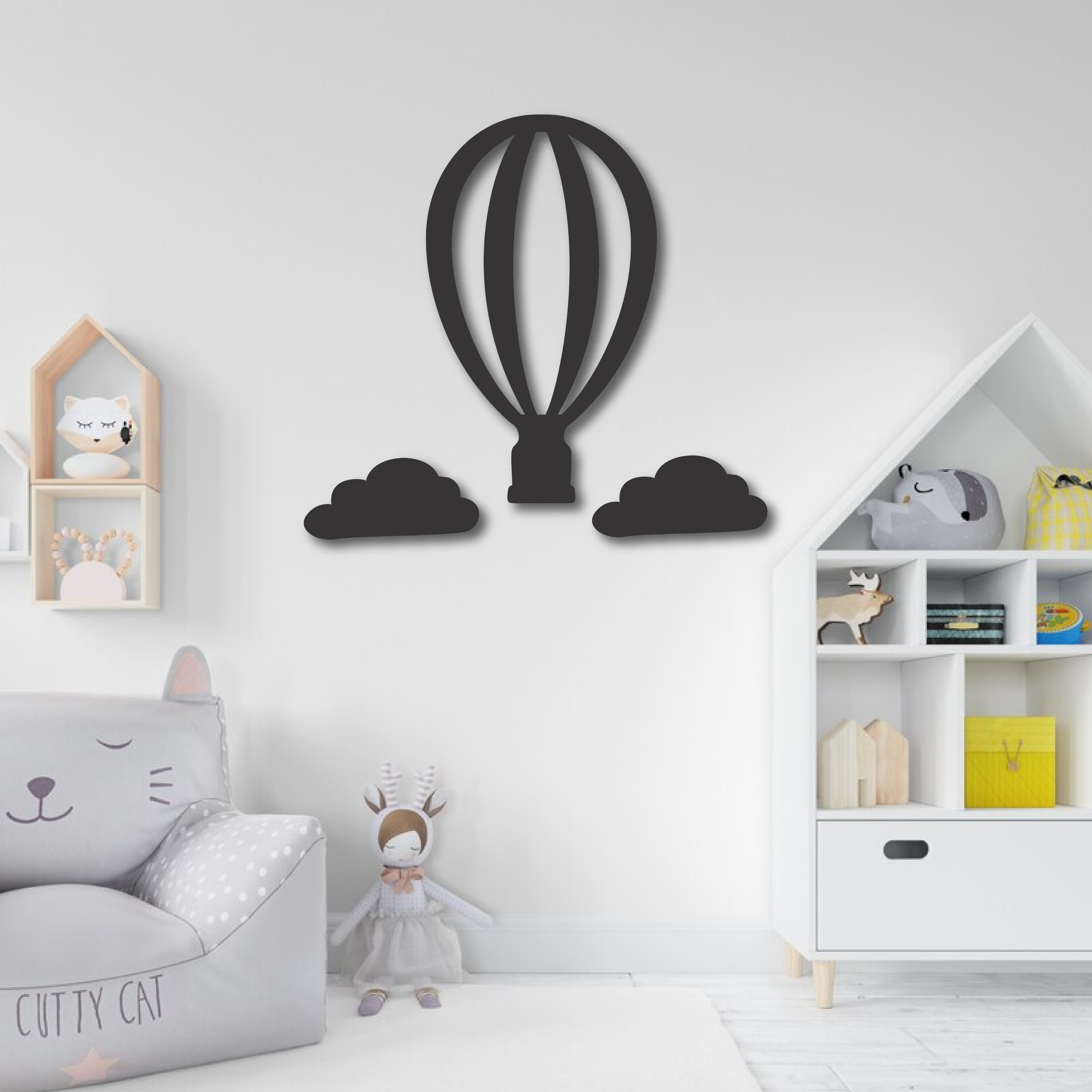 Wood Wall Cutouts -  Hot Air Balloon
