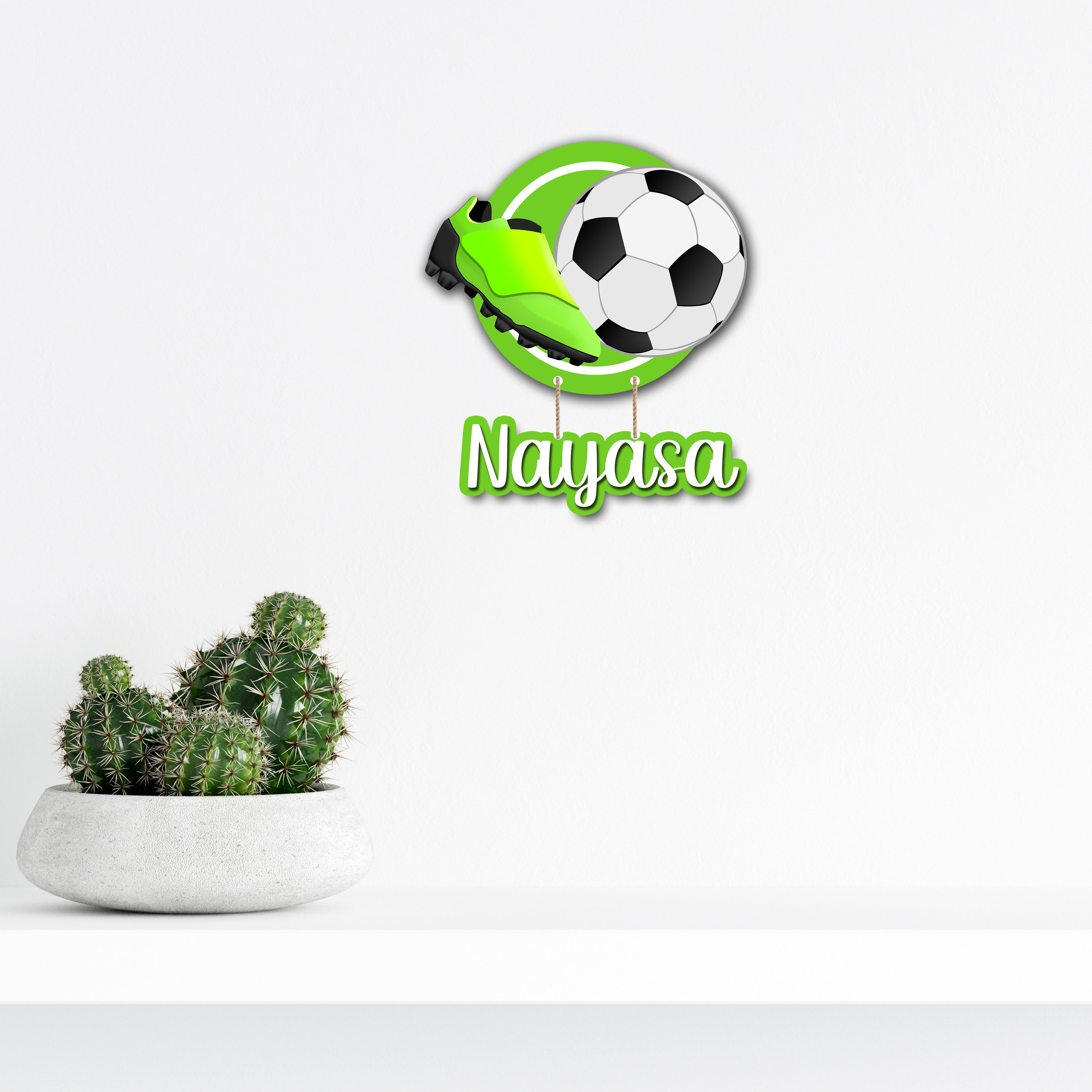 Kids Name Plate 2 Layer - Football Lover