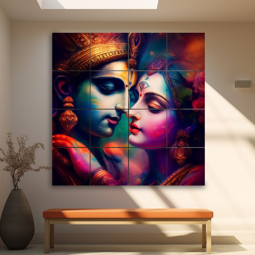 Wall Tiles -  Vibrant Radha Krishna
