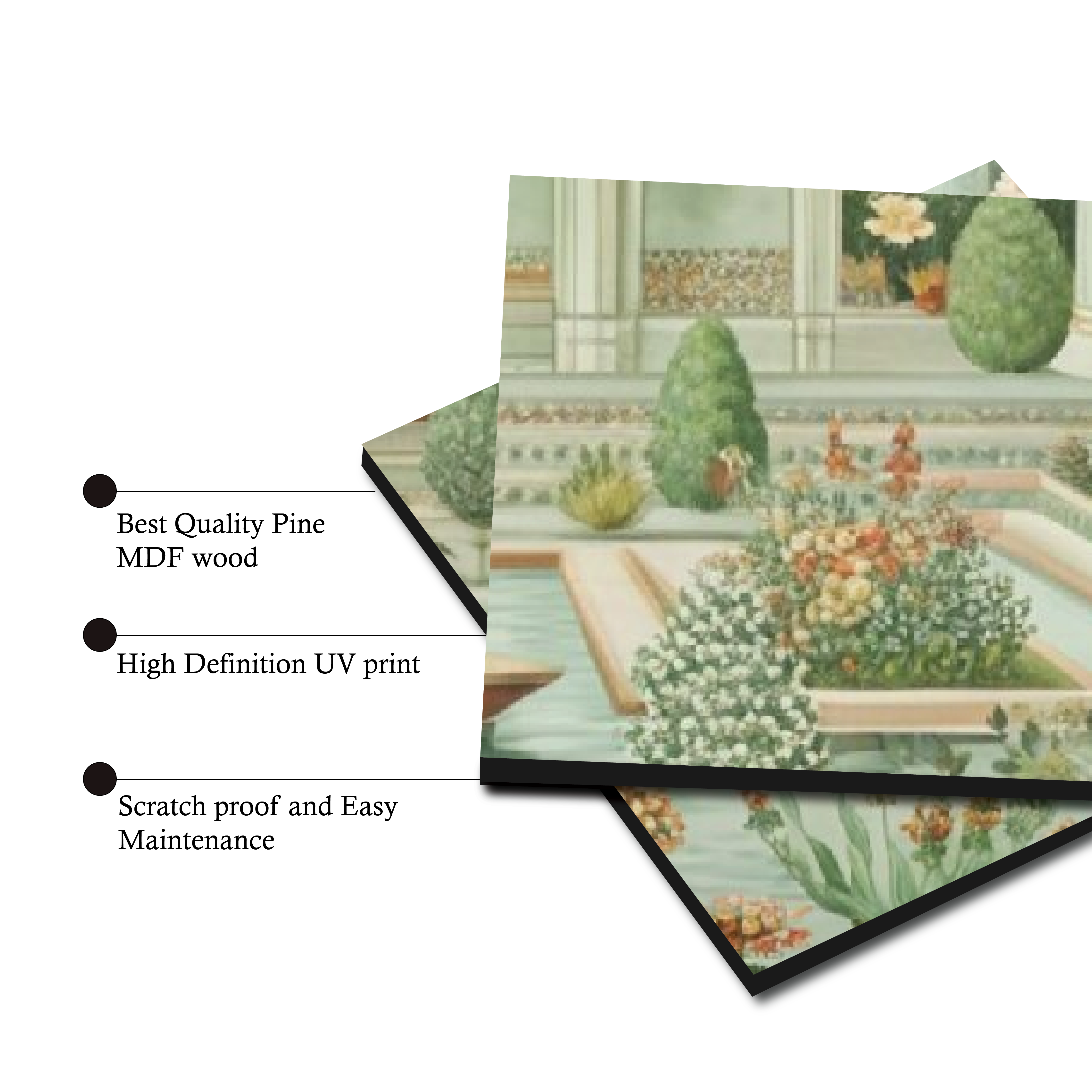 Wall Tiles Set - Mosque with Palm Trees and Fountain